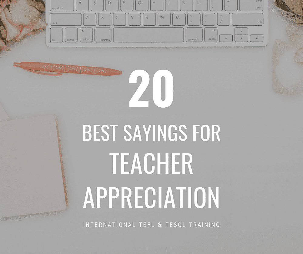 20 Best Sayings For Teacher Appreciation | ITTT | TEFL Blog