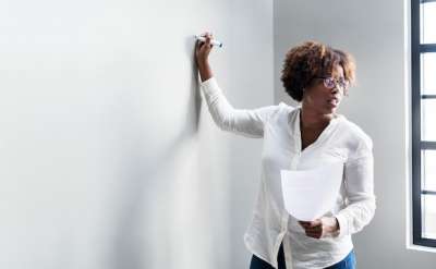 african teacher teaching