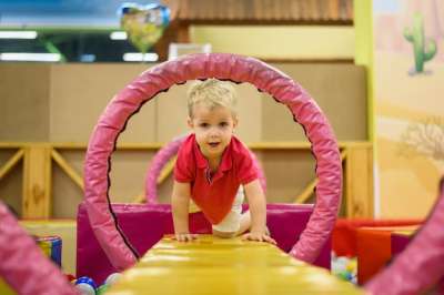 little child crawling