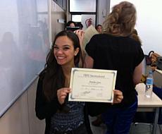 A Happy Trainee at our Barcelona Center