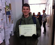 Happy trainee with his teaching qualification