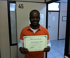 A happy TEFL graduate in Barcelona