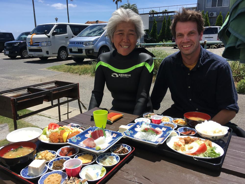 Lunch after Surfing