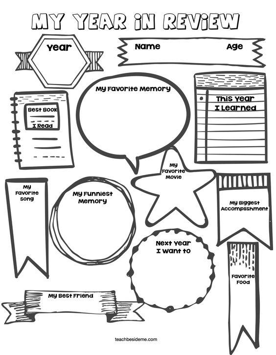 Grammar Corner My Year in Review Worksheet