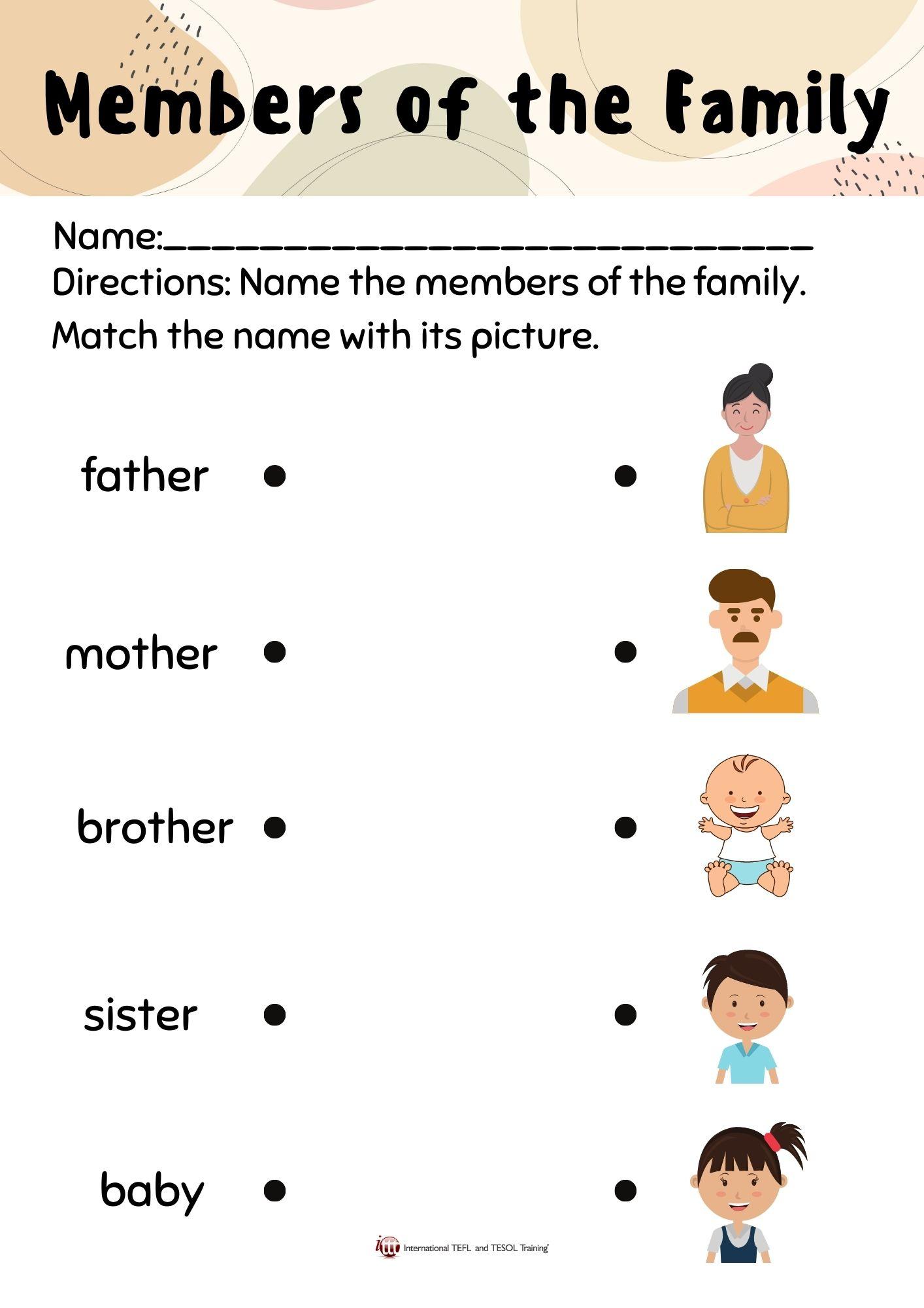 Grammar corner Members of the Family ESL Worksheet Grammar Corner Members of the Family ESL Worksheet