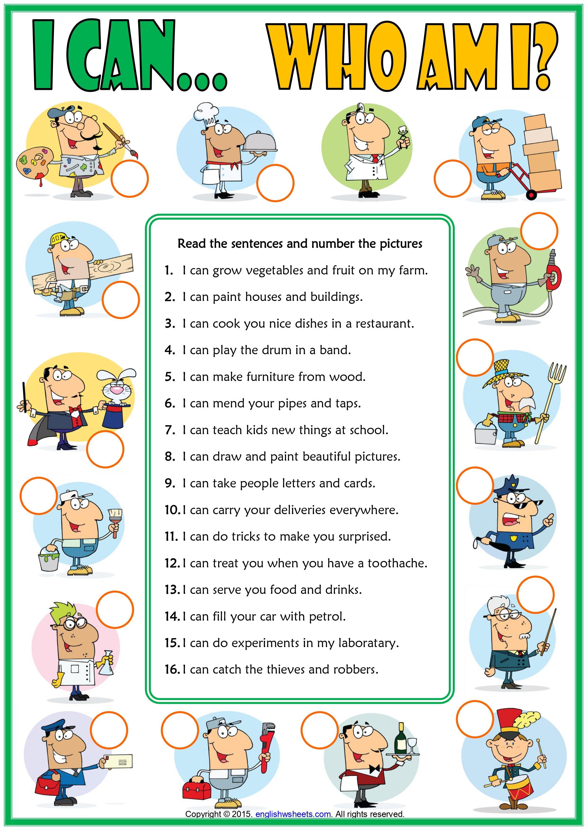 Grammar corner I can - Who am I? Grammar Corner I can - Who am I?