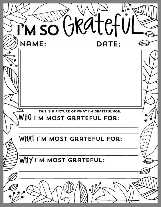 Grammar Corner I'm Grateful For - Thanksgiving Activity