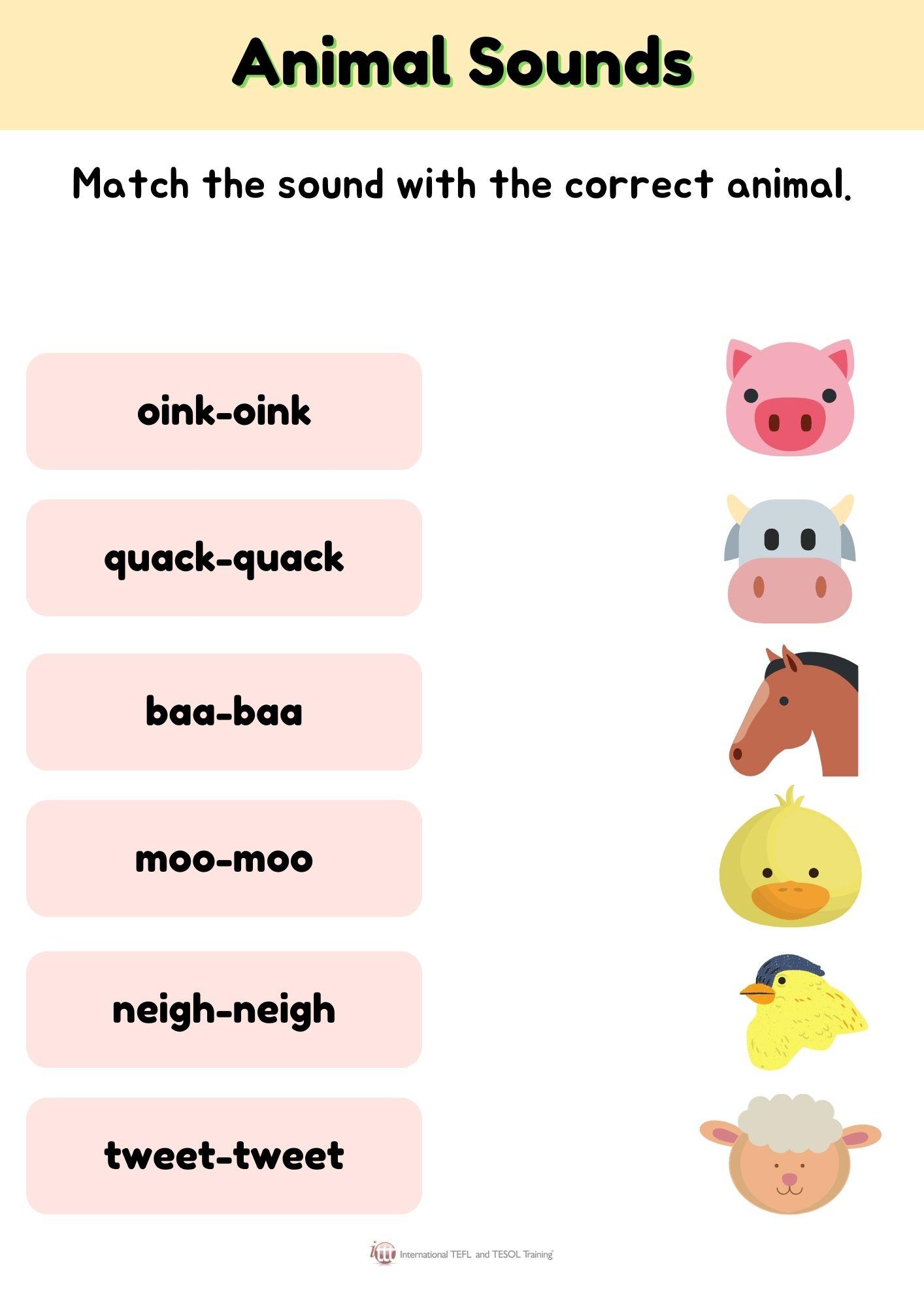 Grammar corner Animal Sounds Worksheet Grammar Corner Animal Sounds Worksheet