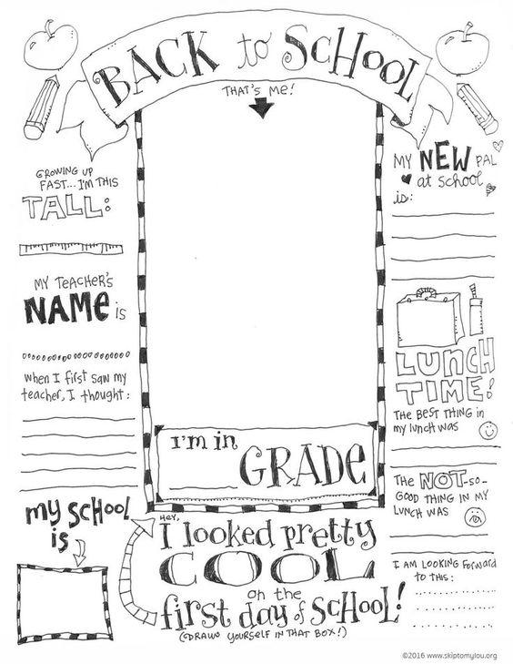 Grammar Corner FREE Printable Back to School Coloring Page