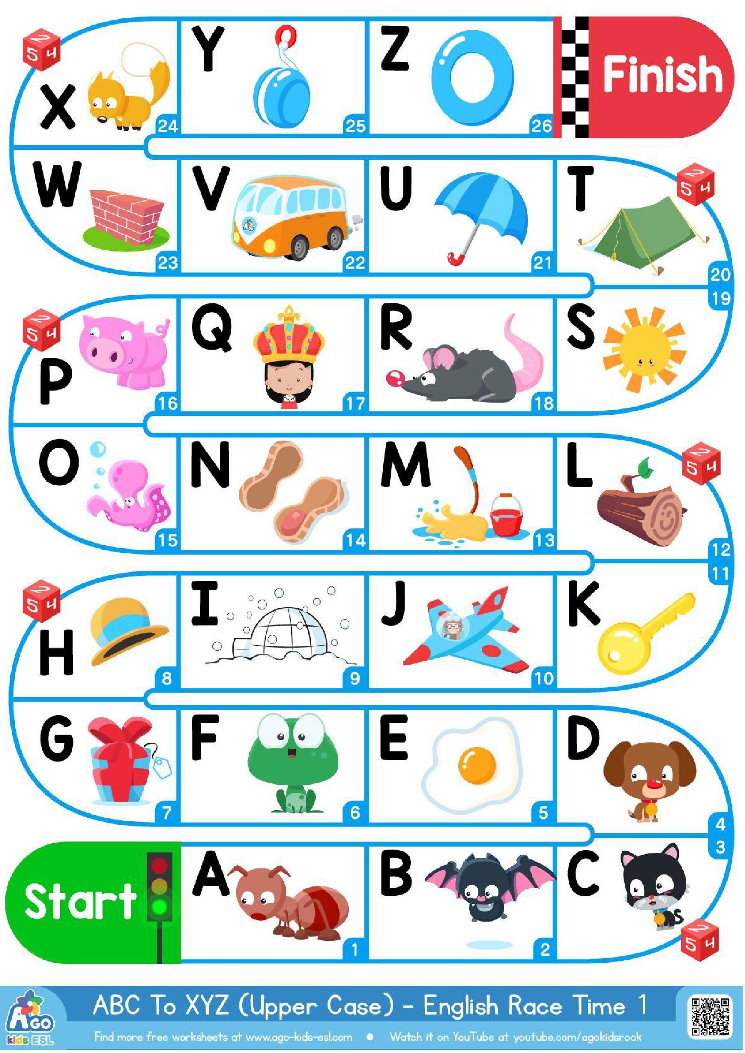 Grammar Corner A-Z Upper Case Alphabet Board Game