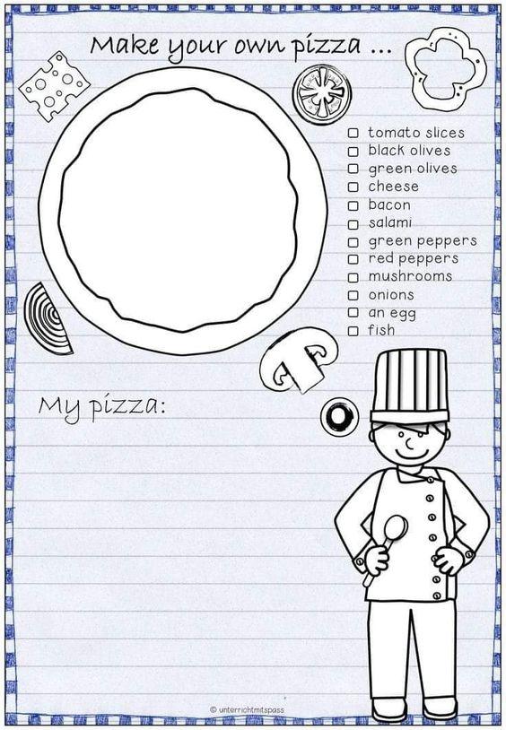 Grammar Corner Make Your Own Pizza ESL Worksheet