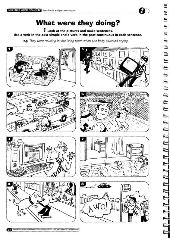 Grammar Corner What were they doing? Past Continuous Worksheet