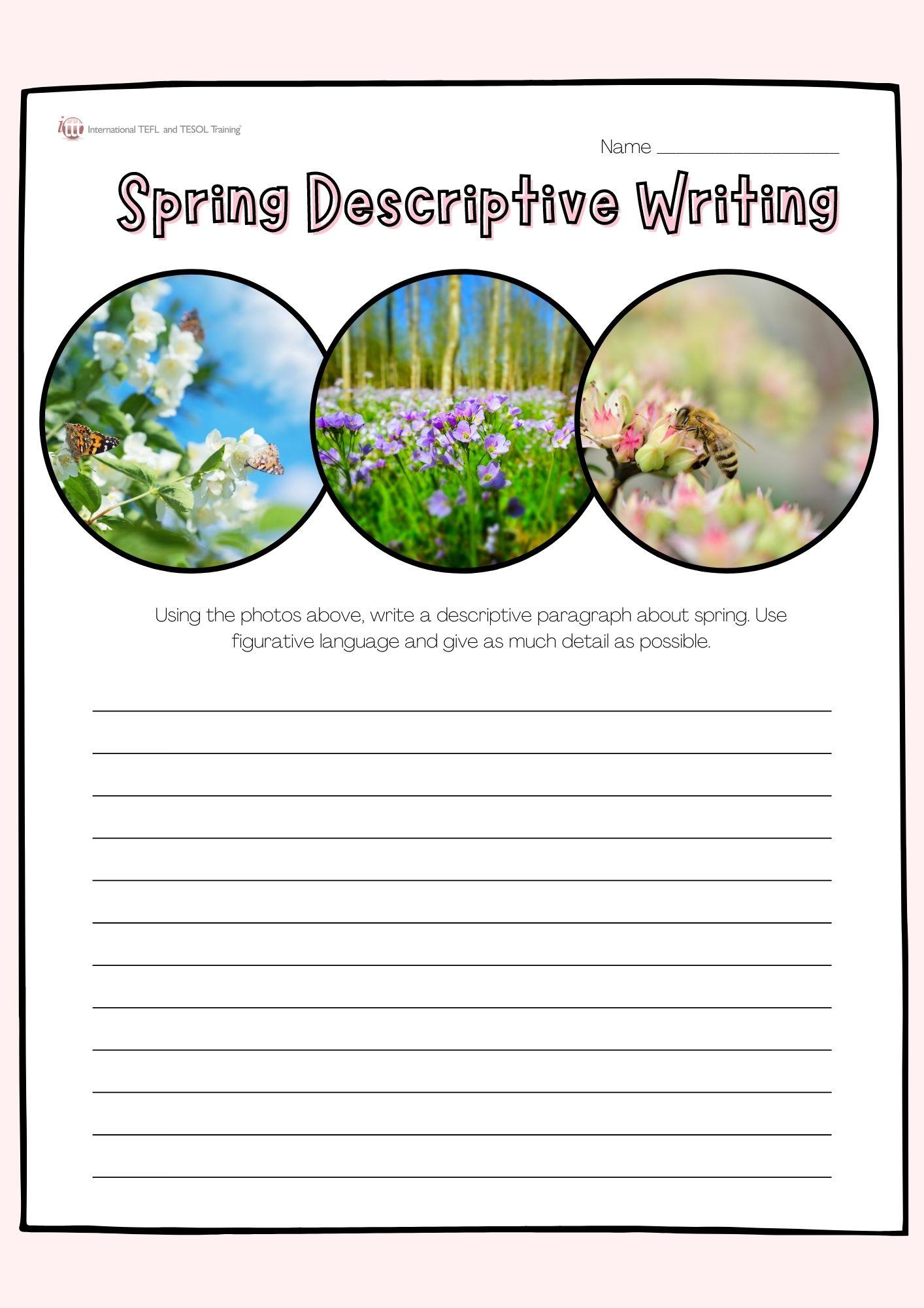 Grammar corner Spring Descriptive Writing Grammar Corner Spring Descriptive Writing