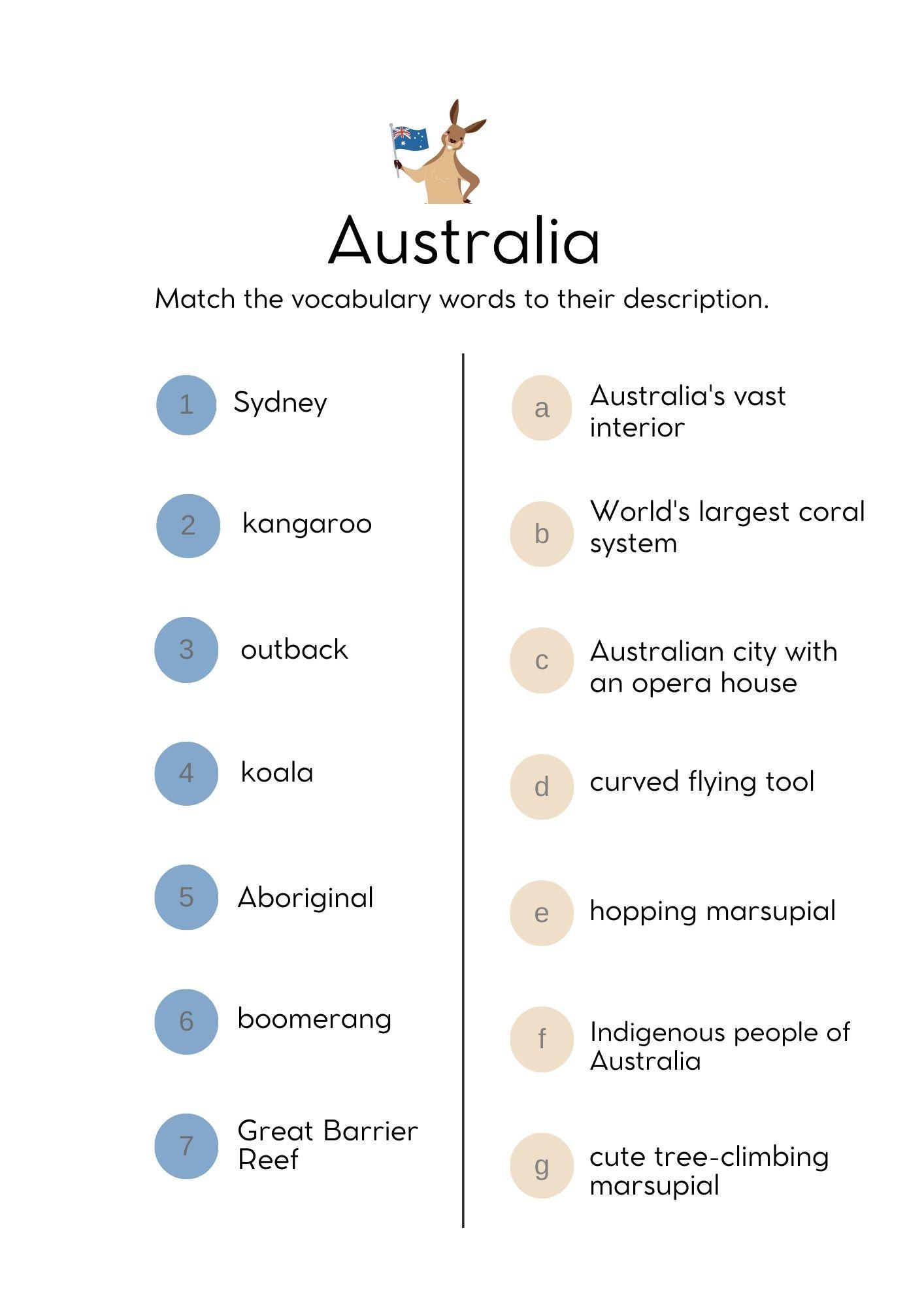 Grammar Corner EFL Australia Word Match