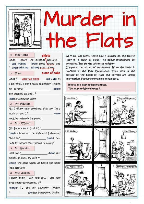 Grammar corner Murder In The Flats Grammar Corner Murder In The Flats