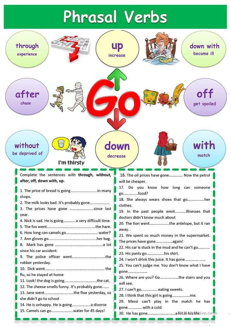 Grammar Corner Phrasal Verbs with  GO 