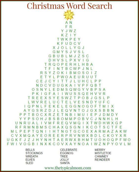 Grammar Corner Christmas Word Search Printable