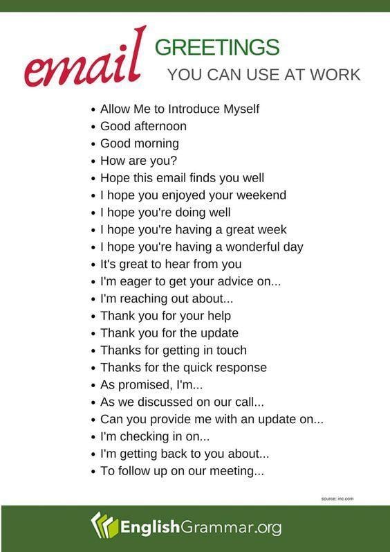 words to use in email writing