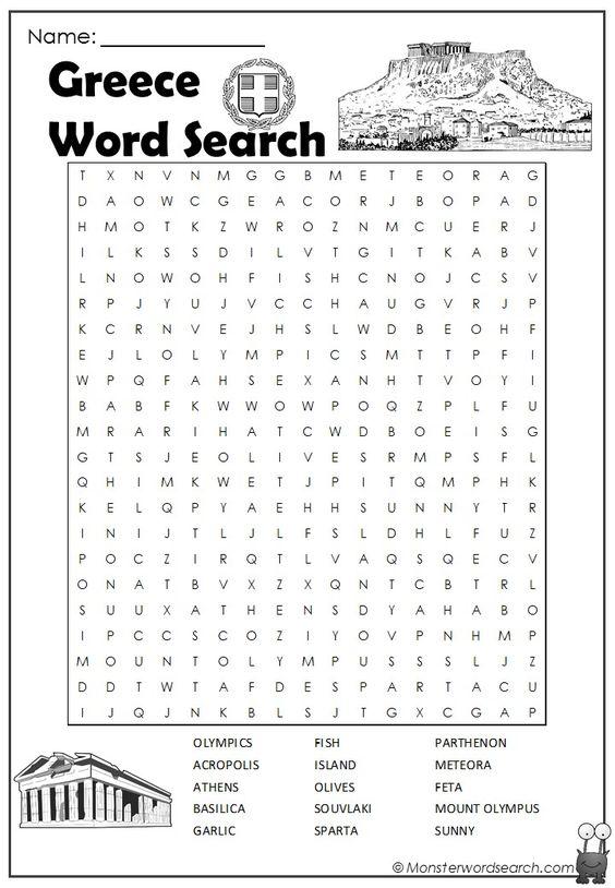 Grammar corner Greece Word Search Grammar Corner Greece Word Search