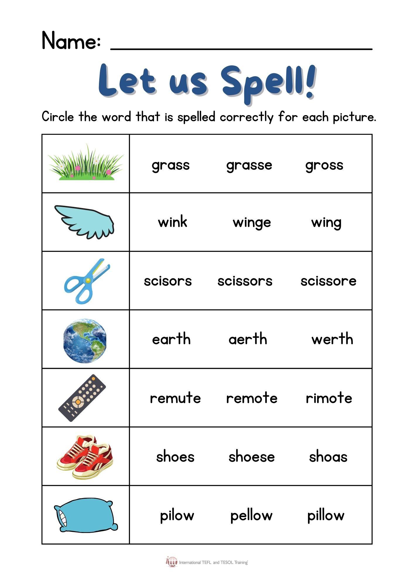 Grammar corner Let us Spell Worksheet Grammar Corner Let us Spell Worksheet