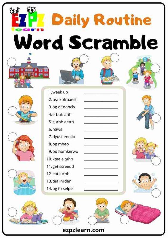 Grammar Corner English Game Word Scramble 