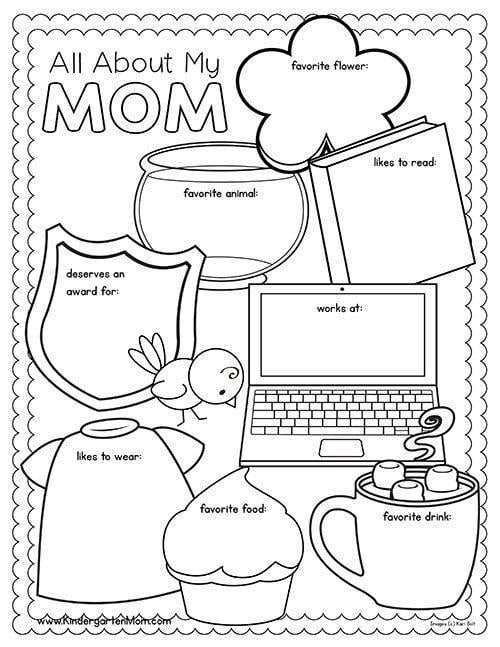 Grammar Corner All About My Mom - Mother's Day Worksheet