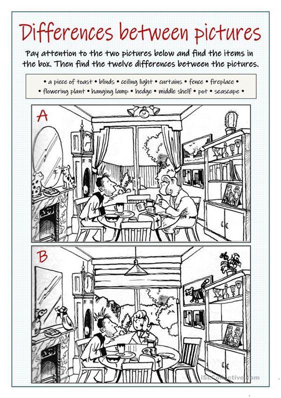 Grammar Corner 12 Differences Between Pictures