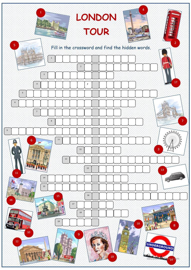 Grammar Corner London Tour Crossword Puzzle