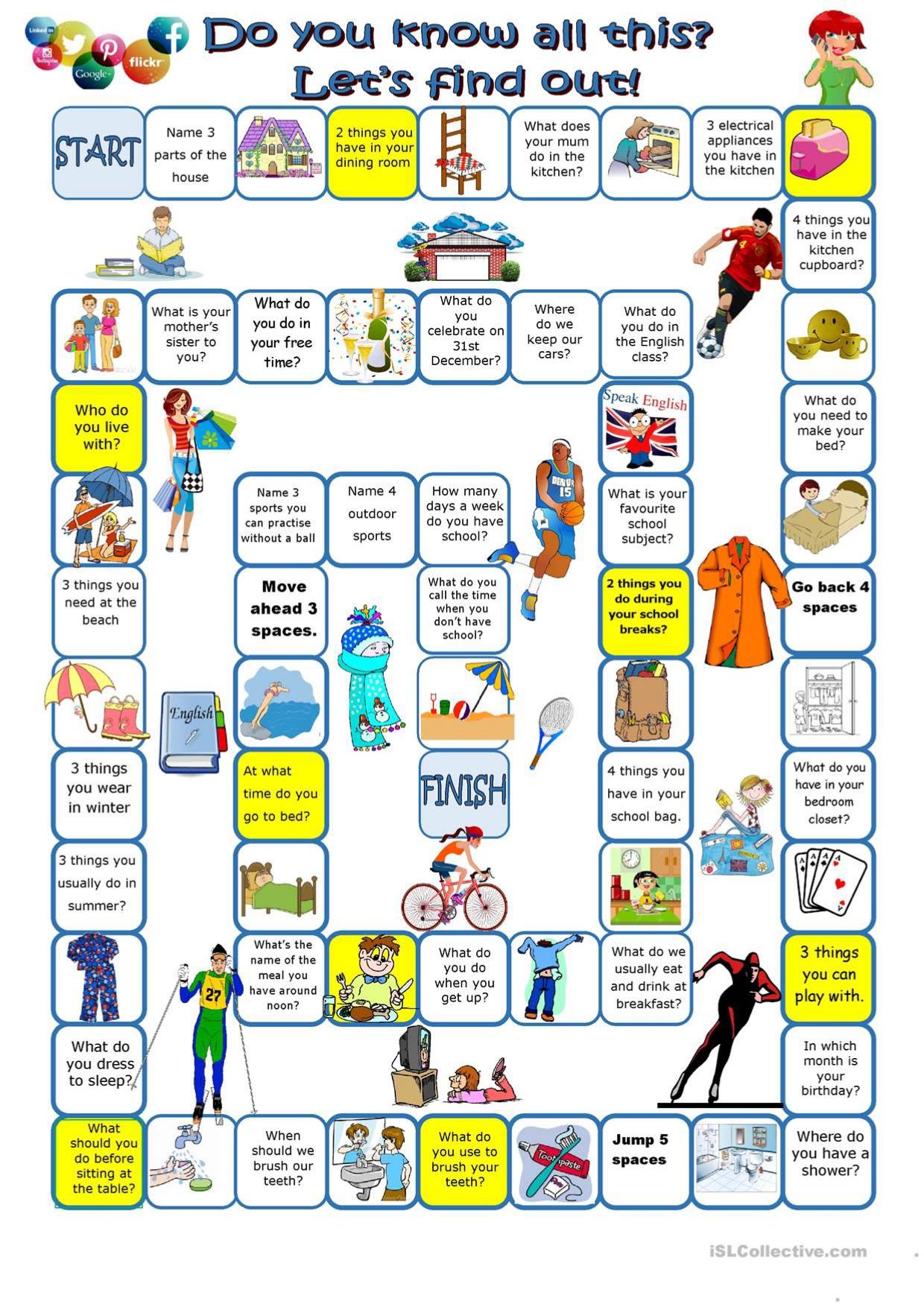 Grammar Corner Do you know all this? ESL Board Game