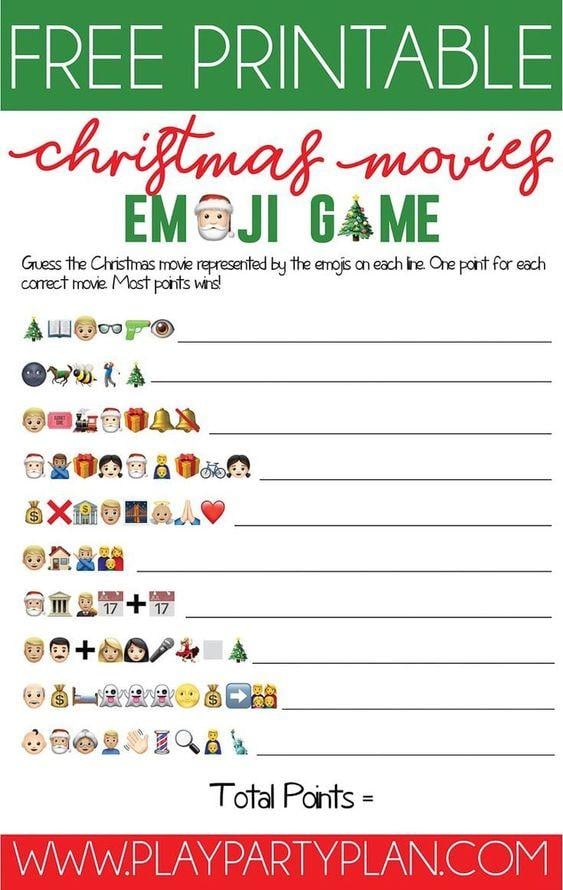 Grammar Corner Christmas Movie Emoji Game