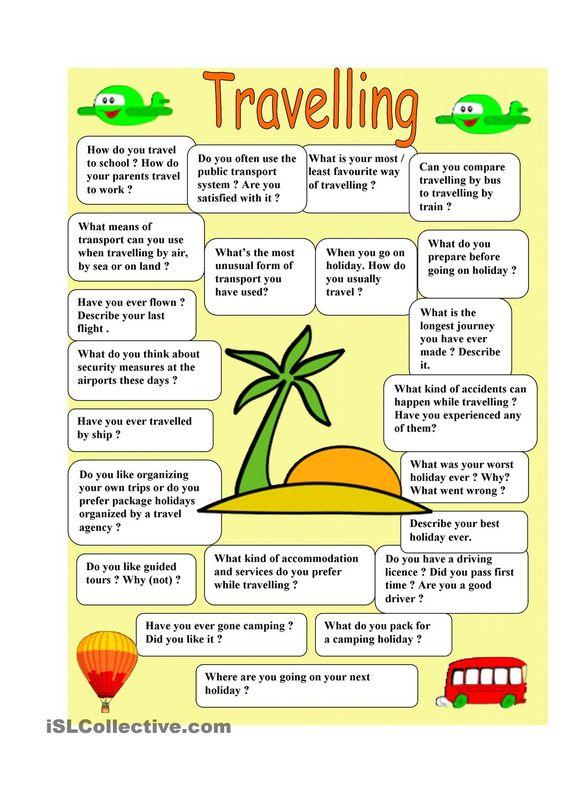 Grammar Corner Traveling Conversation Questions