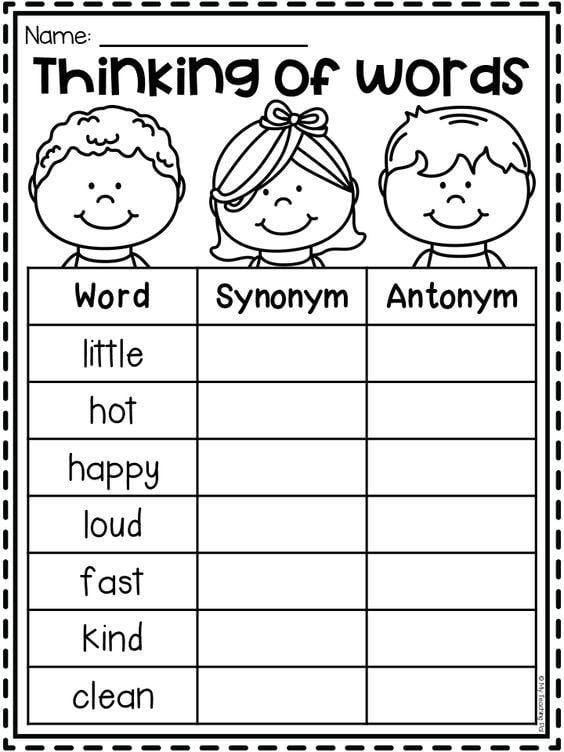 Grammar Corner Synonym and Antonym ESL Worksheet