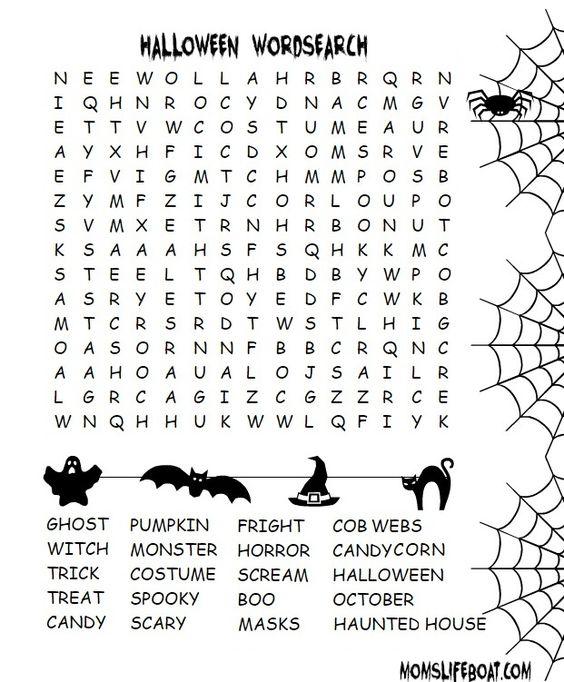 Grammar corner Free Printable Halloween Word Search Grammar Corner Free Printable Halloween Word Search