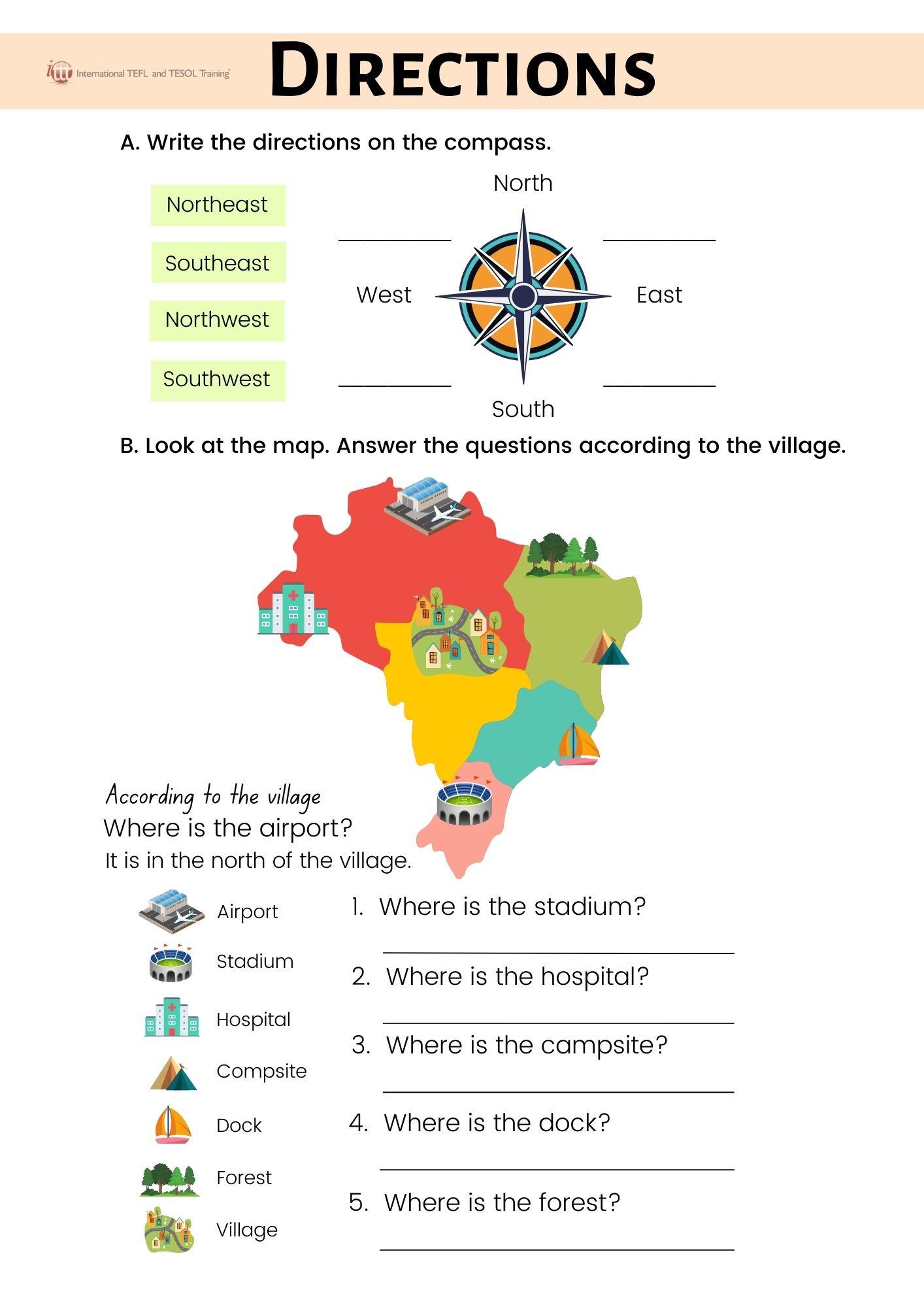 Grammar corner Directions EFL Worksheet Grammar Corner Directions EFL Worksheet