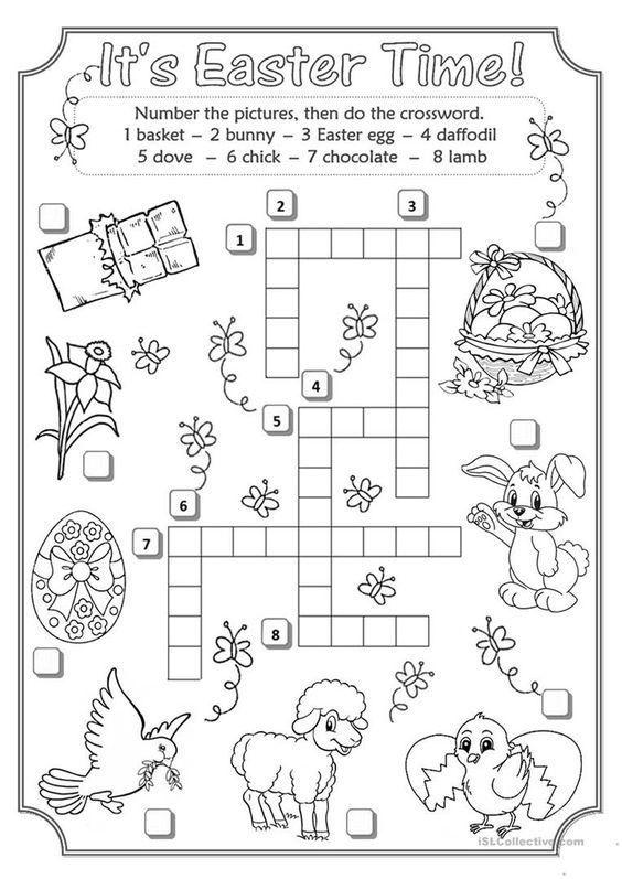 Grammar Corner Easter Crossword