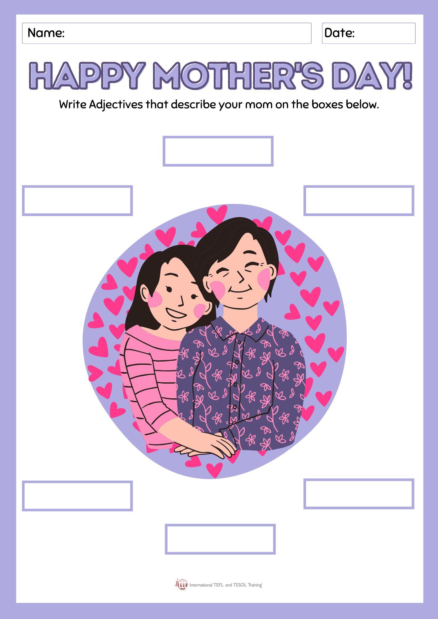Grammar corner Happy Mother's Day! Adjectives about Mom Grammar Corner Happy Mother's Day! Adjectives about Mom