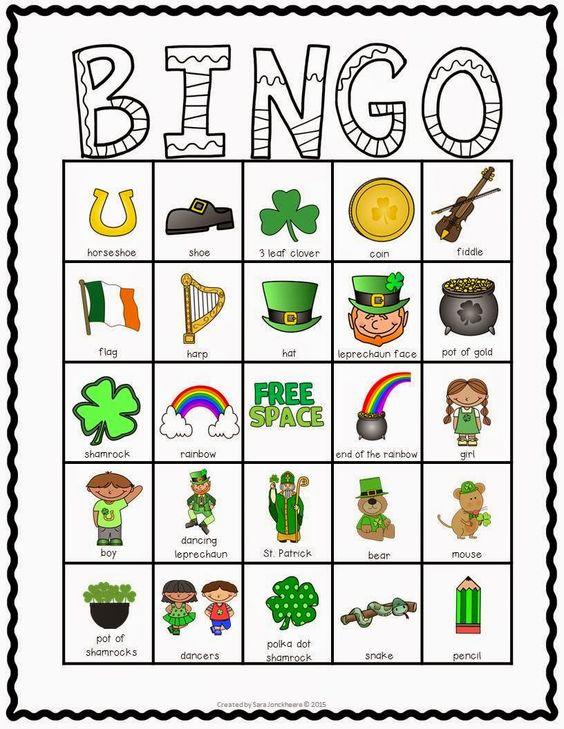 Grammar Corner St. Patrick's Day Bingo Game