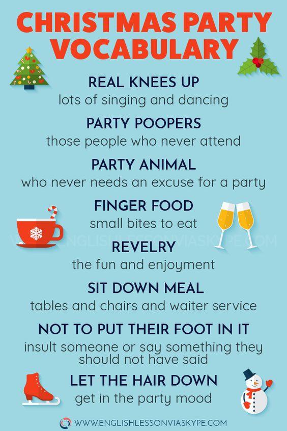 Grammar Corner Christmas Party Vocabulary