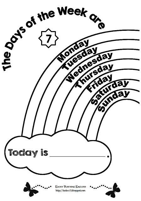 Grammar Corner Days of the Week Coloring Worksheet