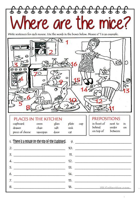 Grammar Corner Prepositions of Place - Where are the mice?