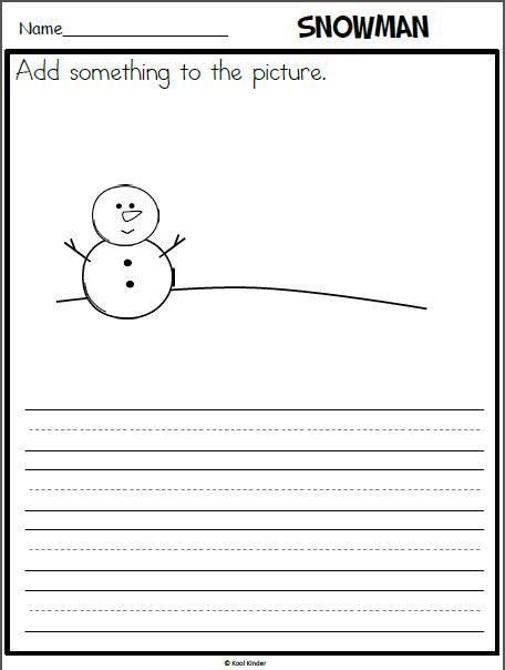 Grammar Corner Snowman Writing Page