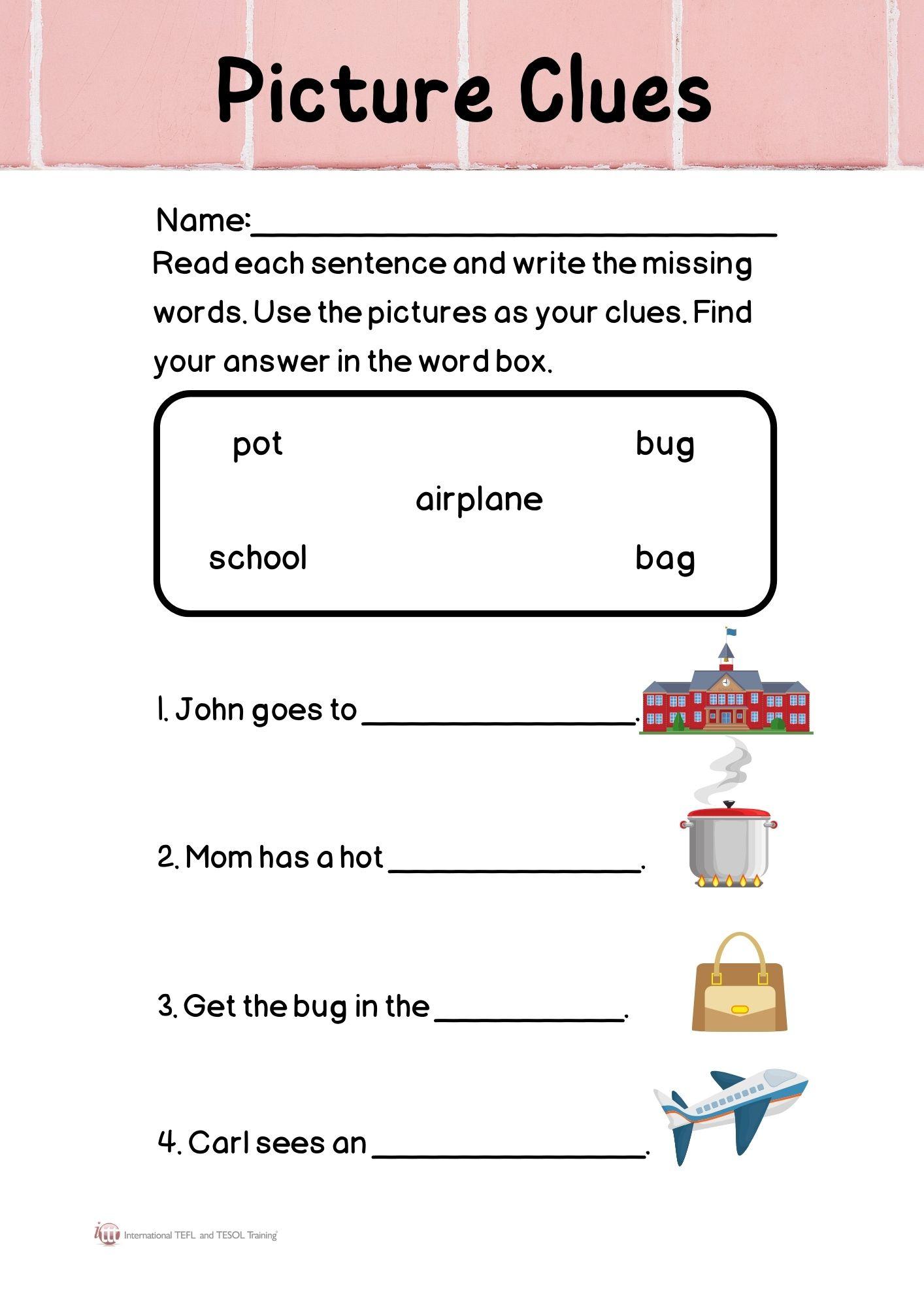 Grammar corner Picture Clues EFL Worksheet Grammar Corner Picture Clues EFL Worksheet