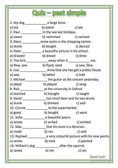 Past Simple Tense in English