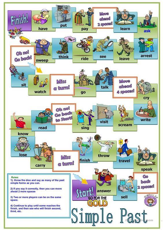 Verb Tenses Game Board – Top Teacher