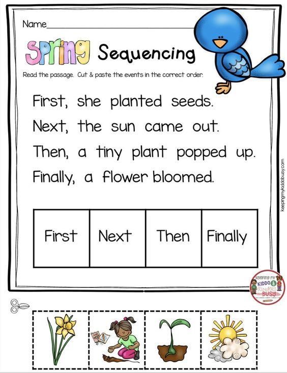 Grammar Corner Spring Sequencing ESL Worksheet