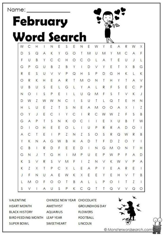 Grammar Corner February Word Search