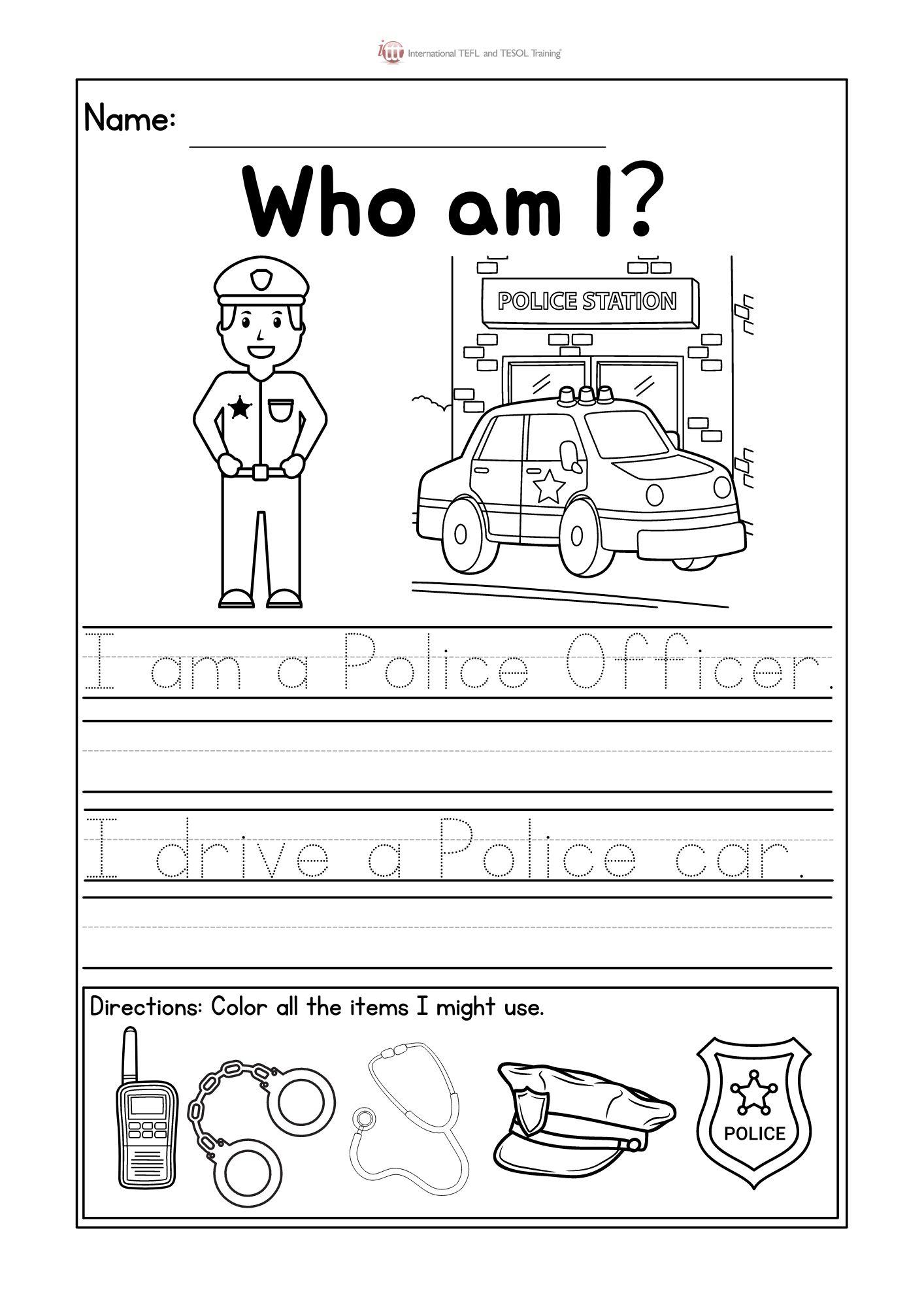 Grammar corner I am a Police Officer EFL Worksheet Grammar Corner I am a Police Officer EFL Worksheet