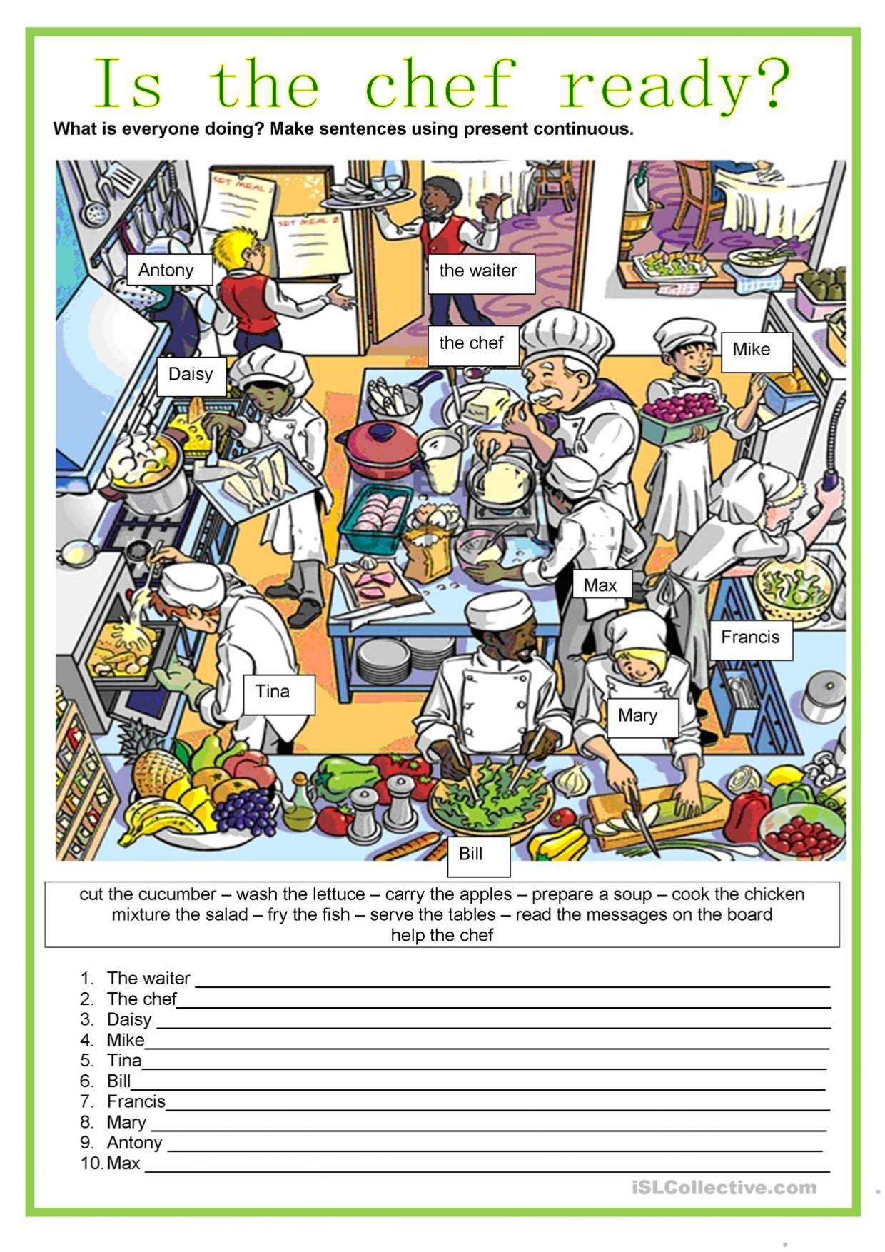 Grammar corner Is the chef ready? Present Continuous Grammar Corner Is the chef ready? Present Continuous