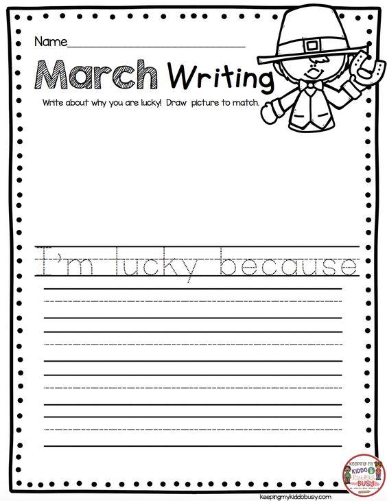 Grammar Corner March Writing Prompt  I am lucky because 