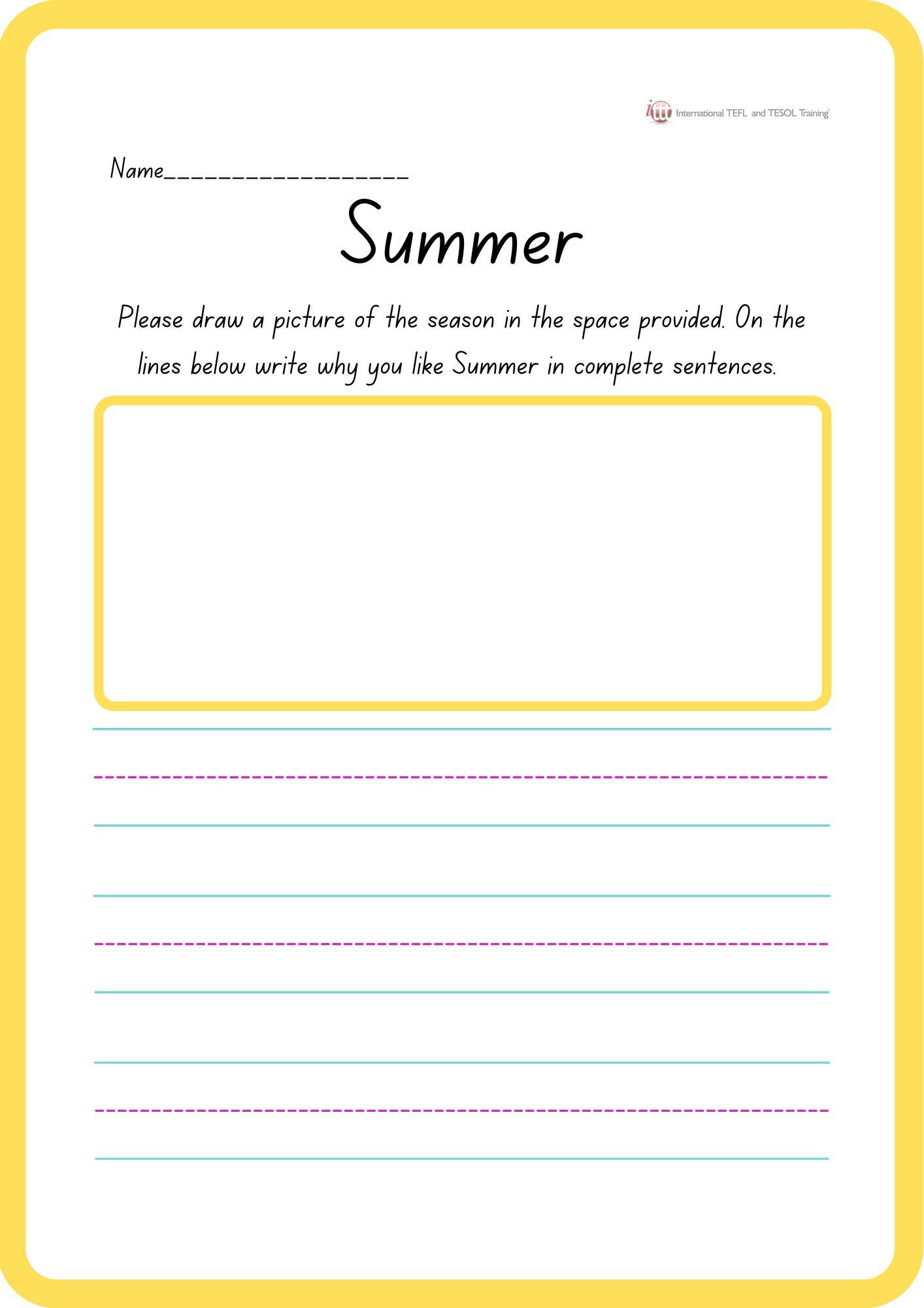 Grammar Corner Summer Season EFL Worksheet
